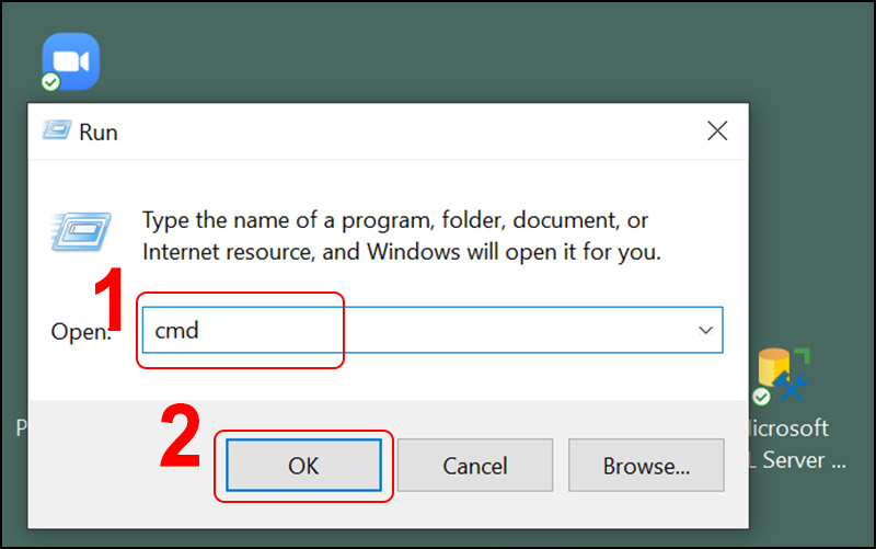 Bấm tổ hợp phím tắt Windows + R > Gõ 